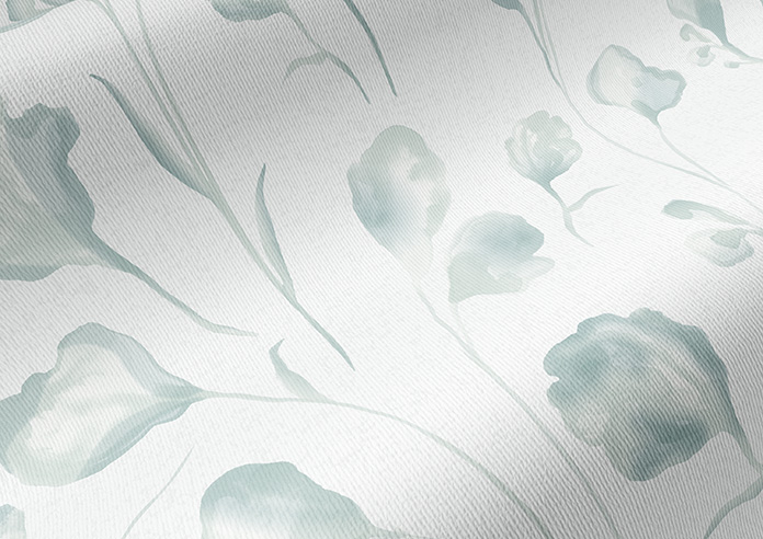 Botanical Watercolour, Blue Seafoam - Twist&Fit Roller Blind - Image 4